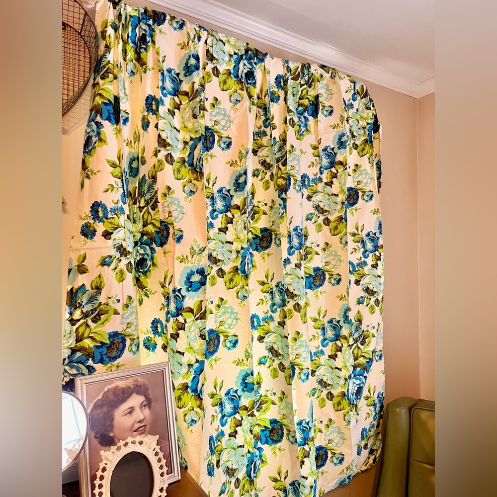 Vintage floral curtains